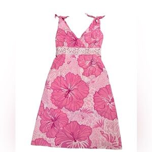 Lilly Pulitzer Floral Tie Shoulder Dress Size 0
